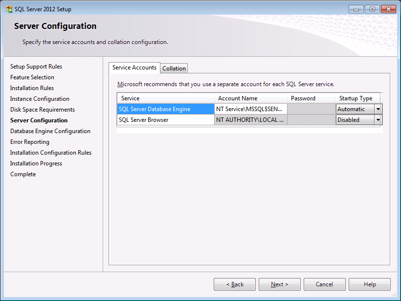 Server Configuration