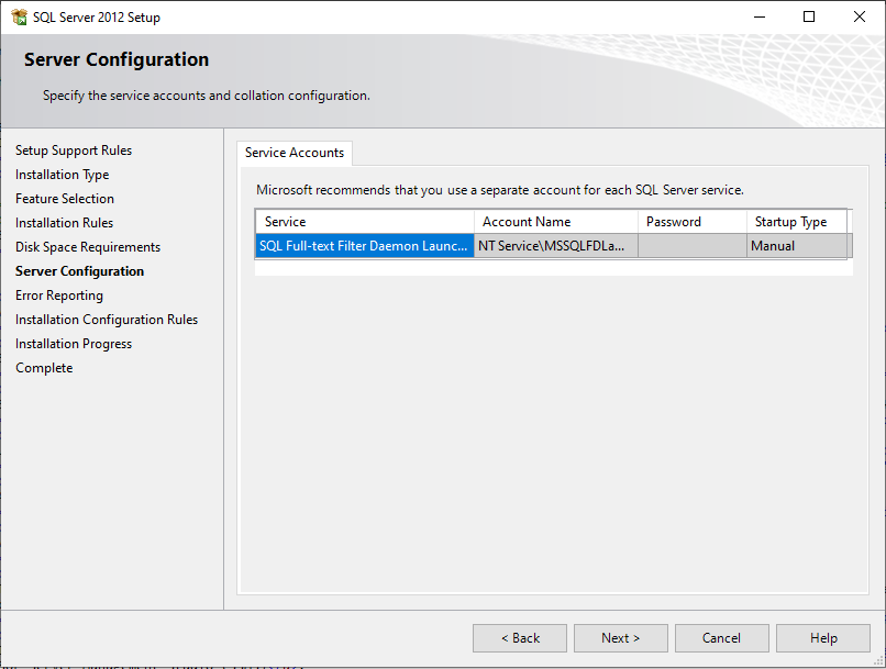 Server Configuration