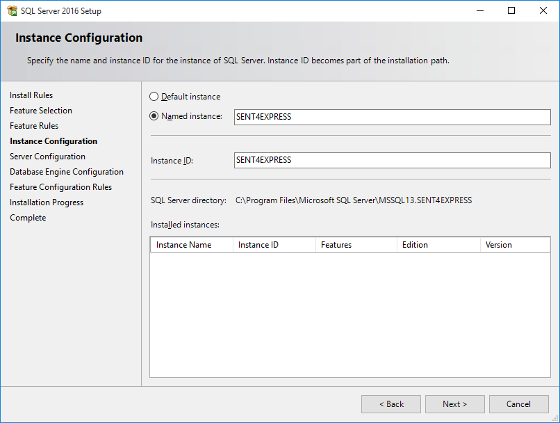 Instance Configuration