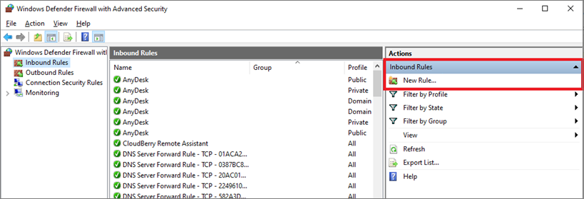 Windows Defender Firewall