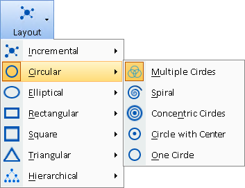 Layout Menu Circular Options